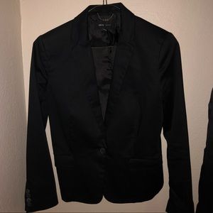 MANGO MNG BLACK fitted blazer
